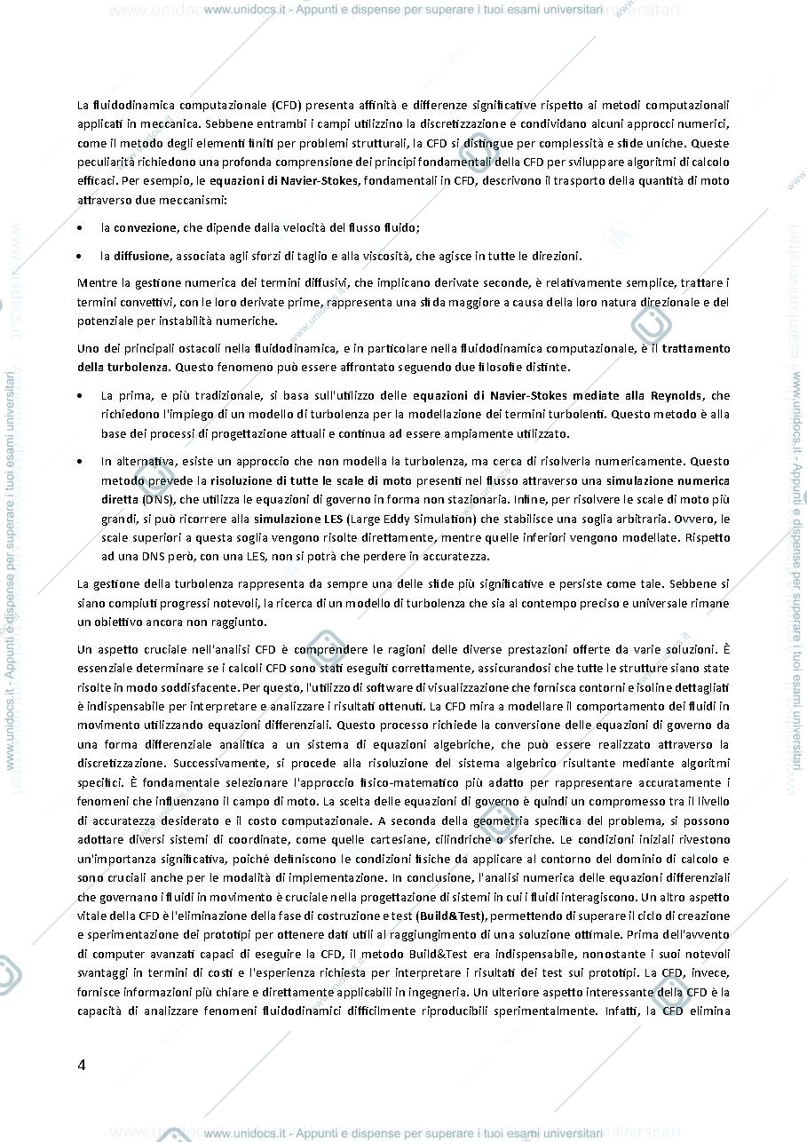 Anteprima pagina 4 — Appunti fluidodinamica numerica