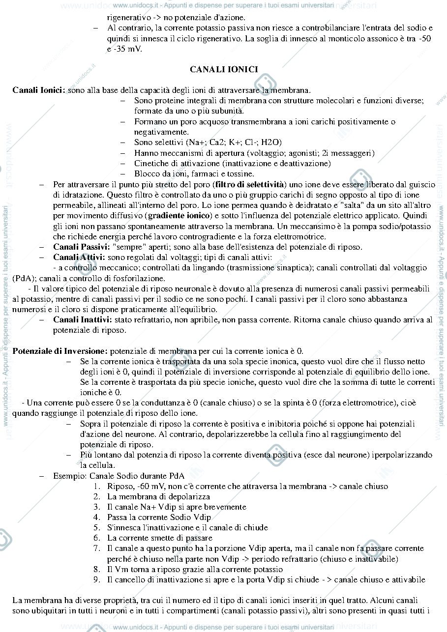 Anteprima pagina 2 — Riassunto I° Modulo Fondamenti Anantomo-fisiologici dell'attività psichica