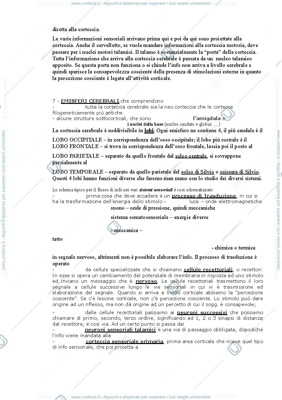 Anteprima pagina 3 — Fondamenti anatomo-fisiologici dei processi psichici
