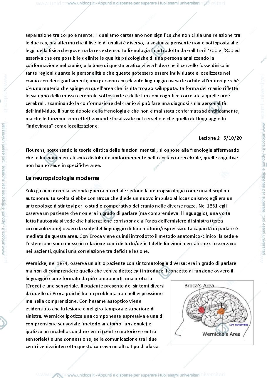 Anteprima pagina 4 — sbobine fondamenti della neuropsicologia
