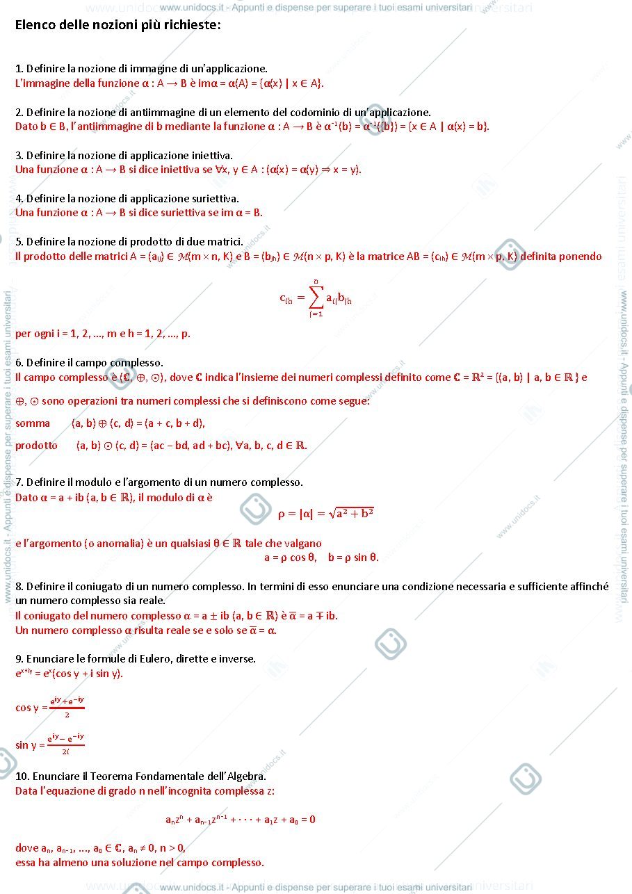 Anteprima pagina 1 — Syllabus Algebra