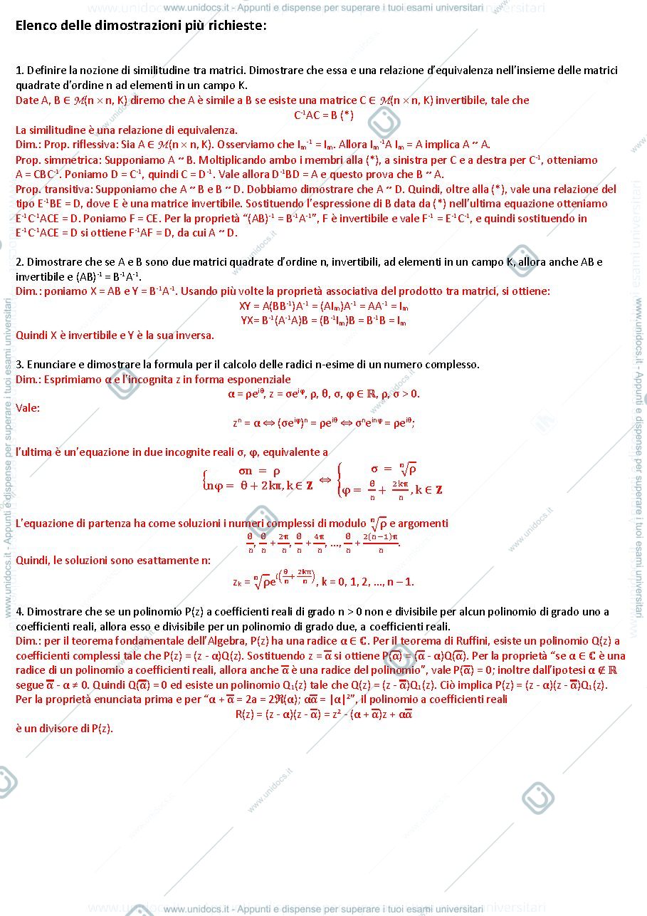 Anteprima pagina 2 — Syllabus Algebra