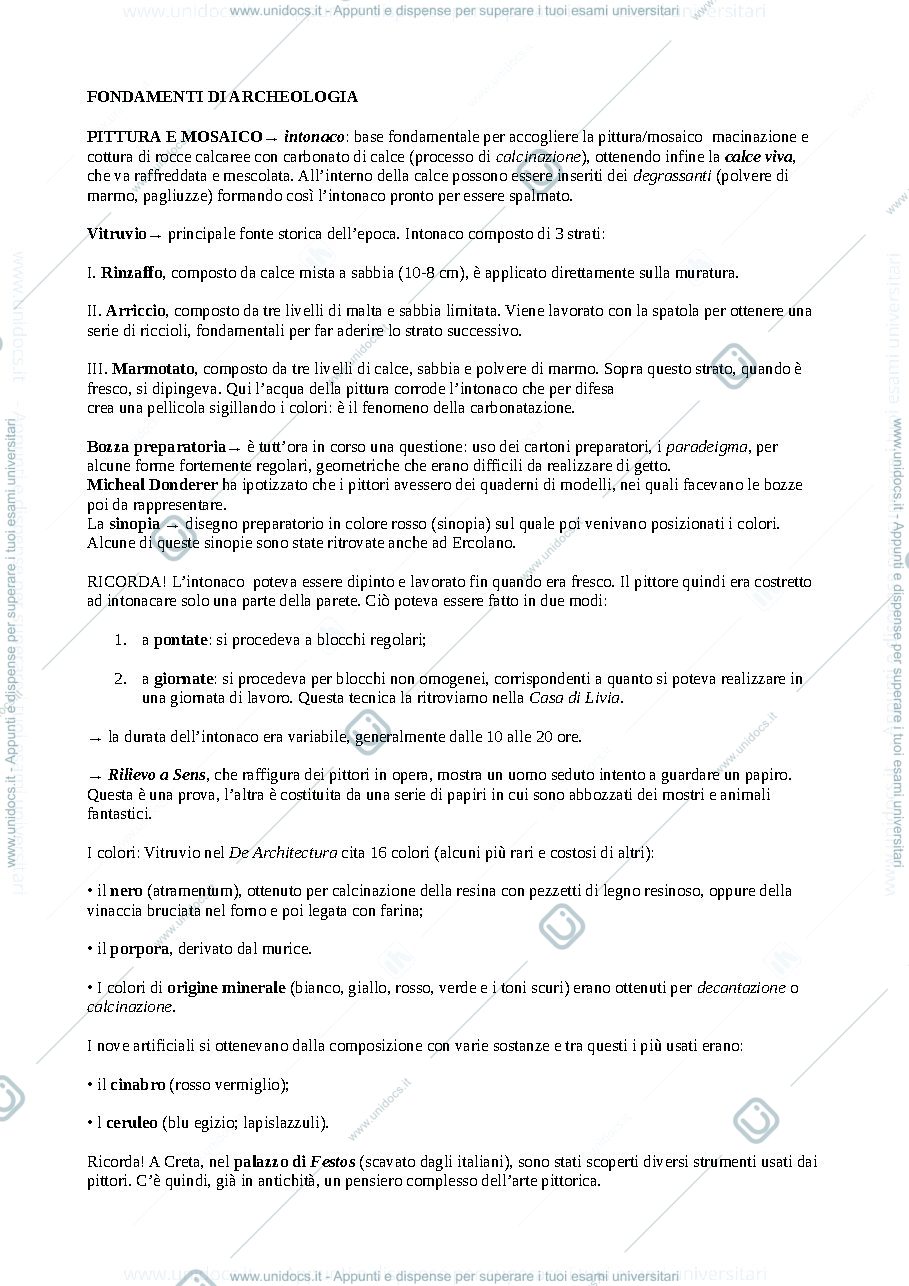 Anteprima pagina 1 — FONDAMENTI DI ARCHEOLOGIA