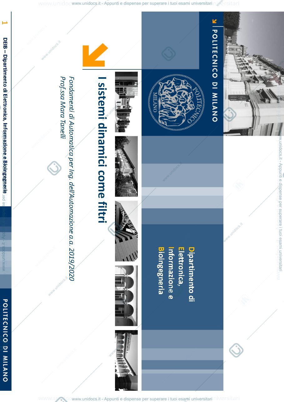 Anteprima pagina 1 — 20-Slide su filtraggio per lezione del 30-04 appunti della prof: Tanelli