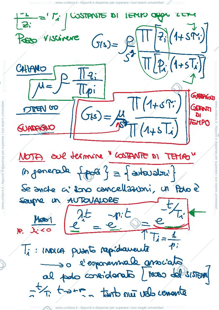 Anteprima pagina 3 — 14-Analisi funzione di trasferimento, guadagno appunti della prof: Tanelli
