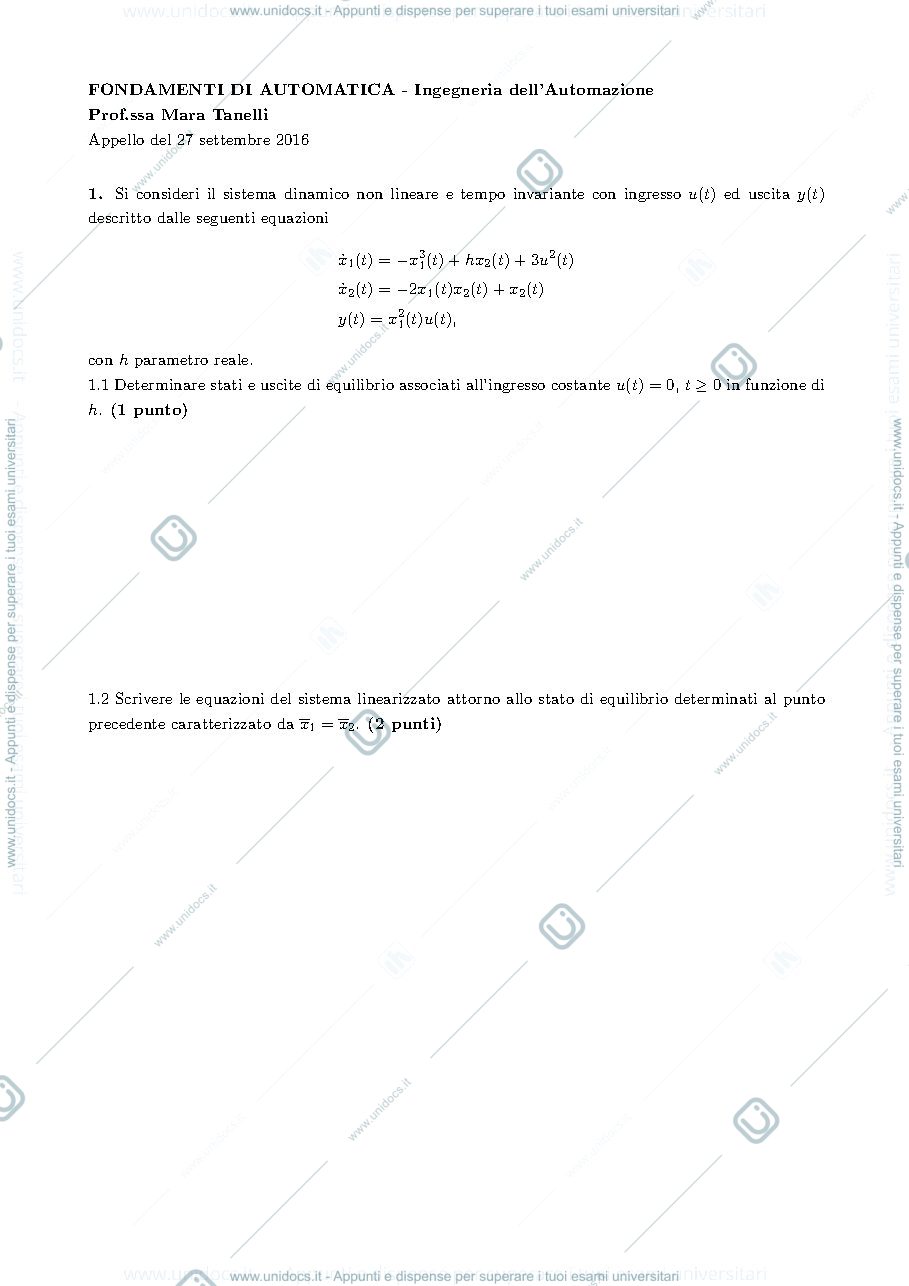 Anteprima pagina 1 — appello_270916_ATM esami prof: Tanelli