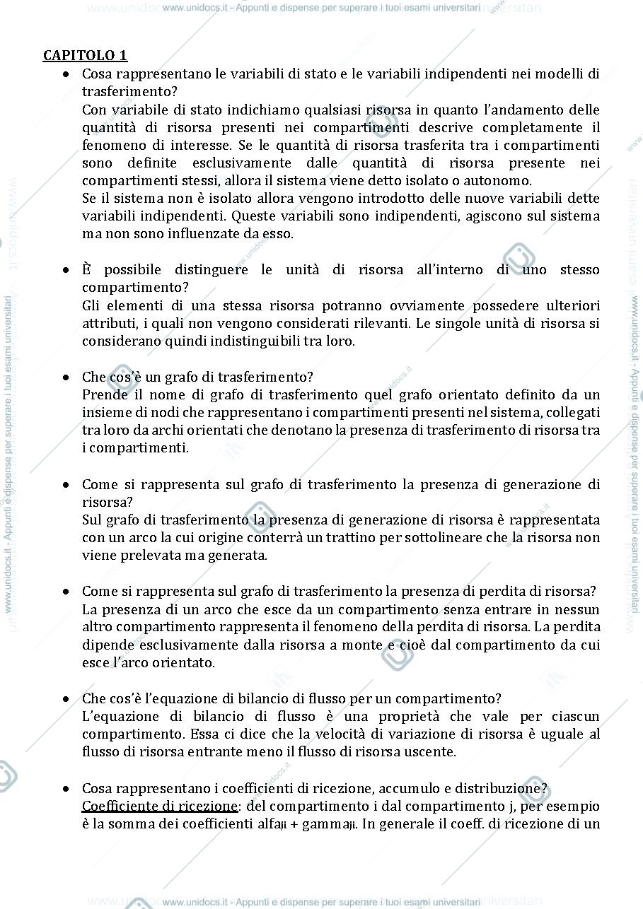 Anteprima pagina 1 — domande e risposte concettuali