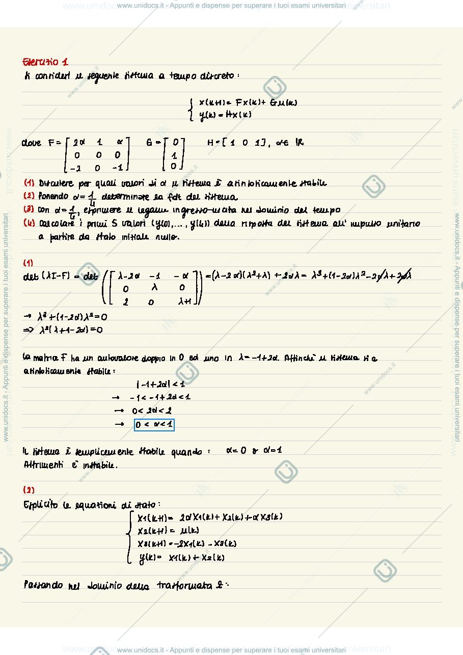 Anteprima pagina 1 — PDF con le soluzioni (commentate) esami prof: Tanelli
