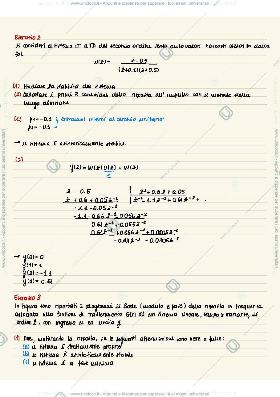 Anteprima pagina 3 — PDF con le soluzioni (commentate) esami prof: Tanelli