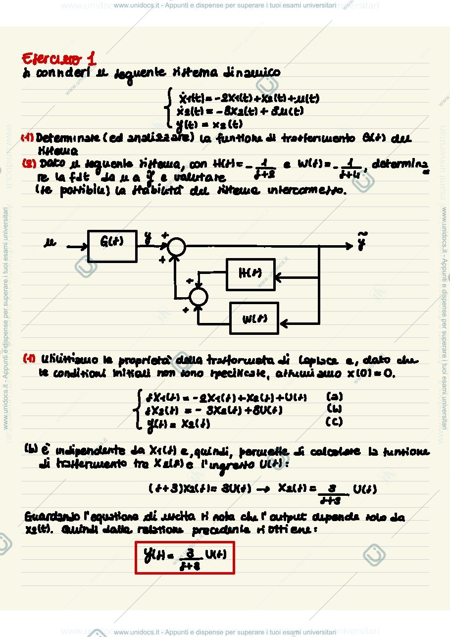 Anteprima pagina 1 — esercitazioni corso prof: Tanelli