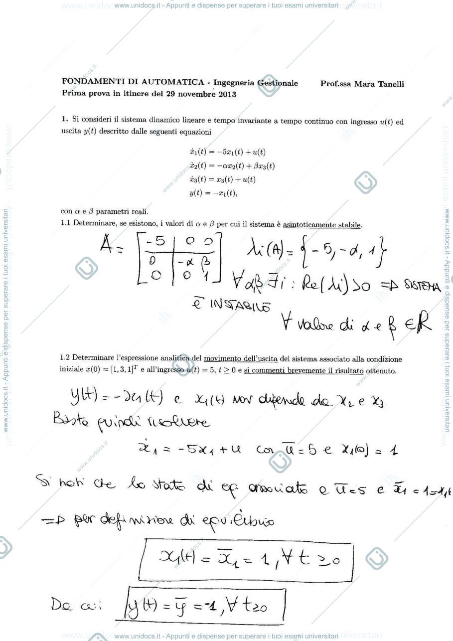 Anteprima pagina 1 — soluzioni_prima_pi_ges_291113 esami prof:Tanelli