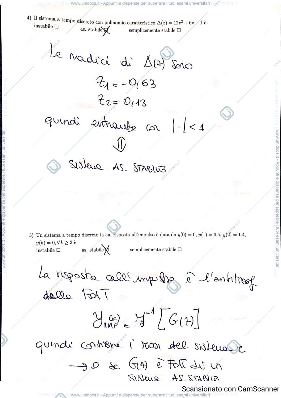 Anteprima pagina 2 — Quarta prova di autovalutazione - soluzioni esami prof: Tanelli