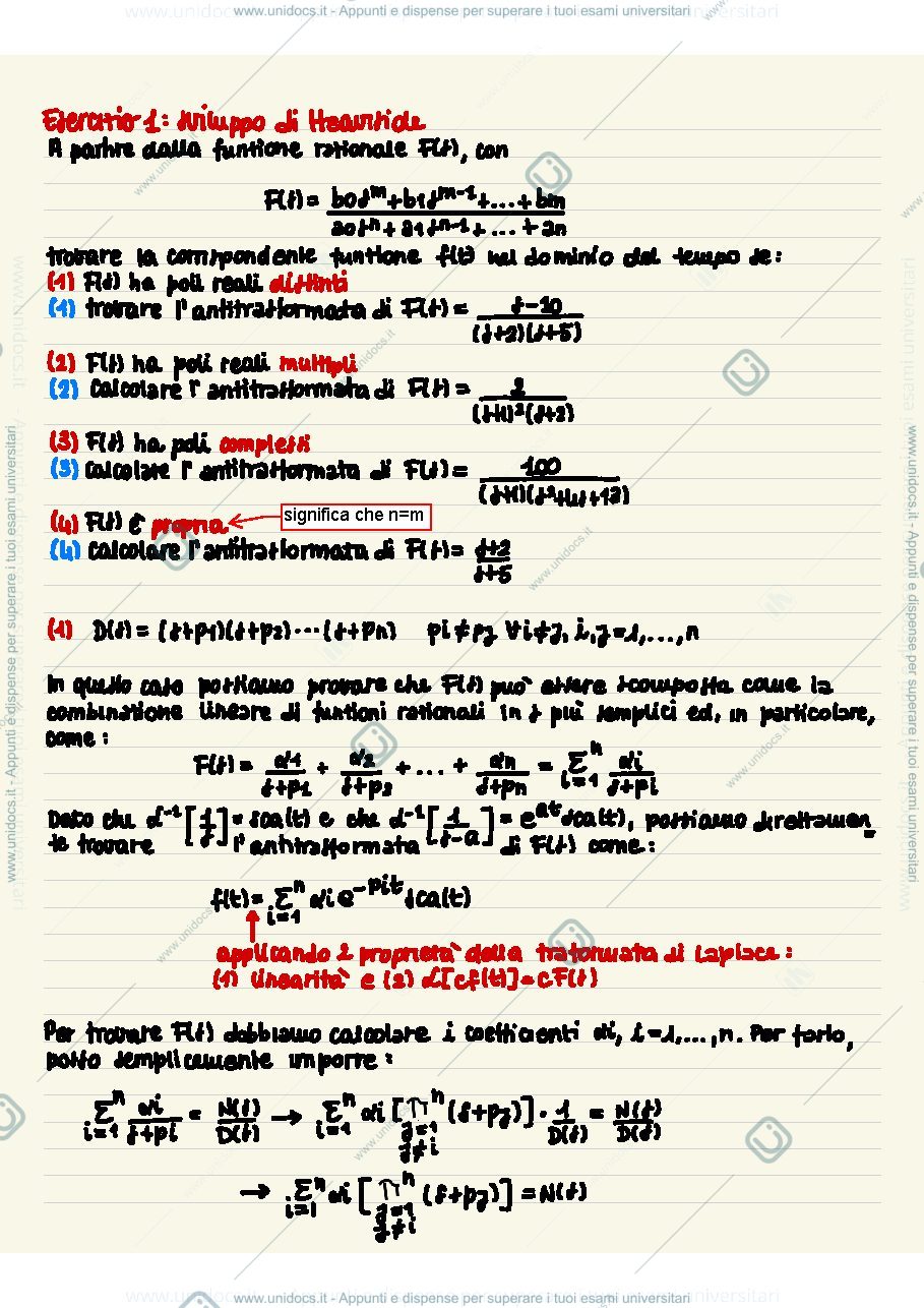 Anteprima pagina 1 — esercitazioni corso prof: Tanelli