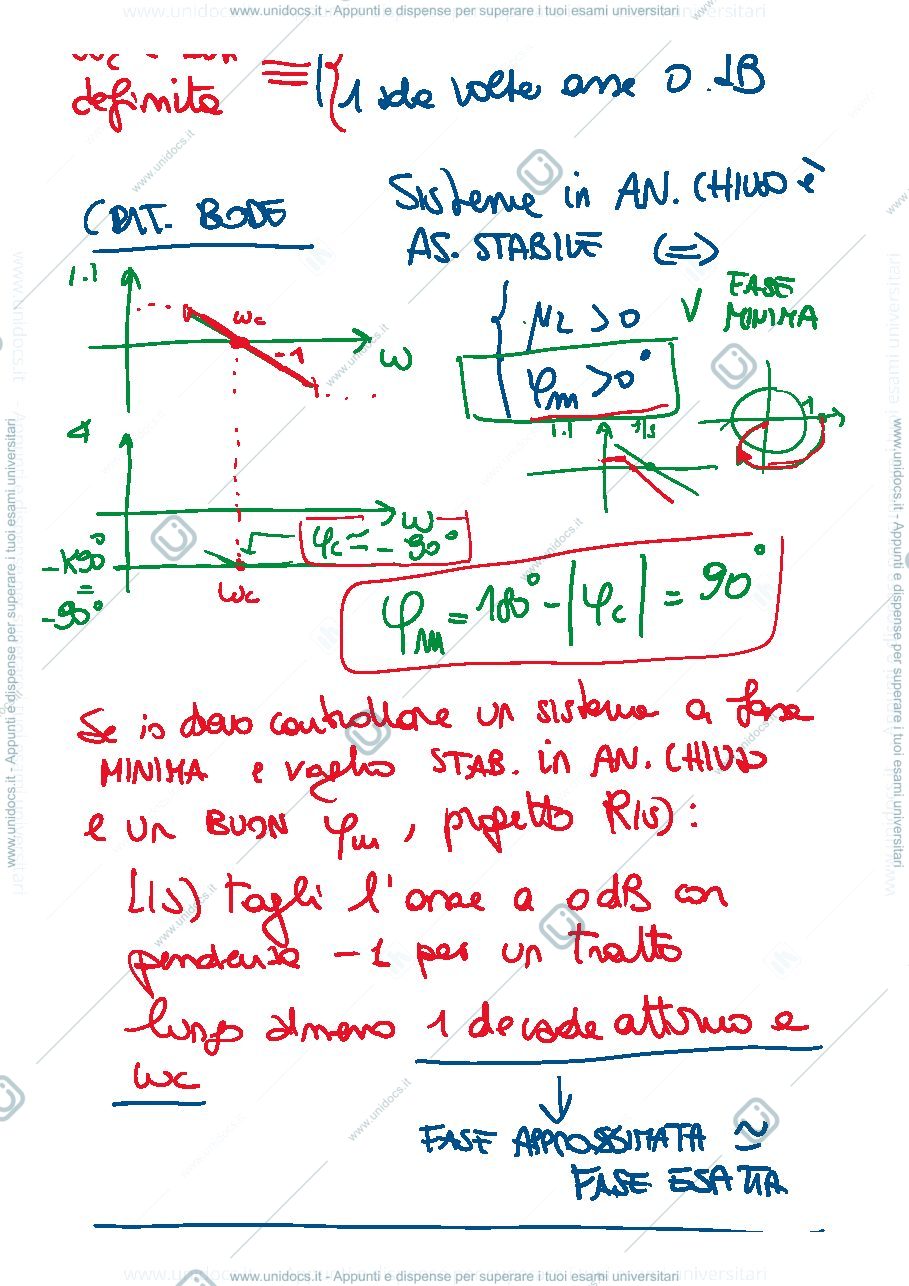 Anteprima pagina 2 — 24-Criterio di Bode e sistemi a fase minima, analisi prestazioi sistemi di controllo appunti della prof: Tanelli