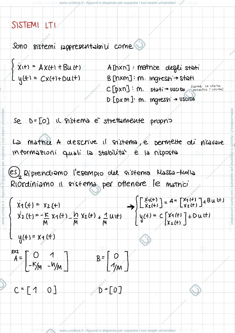 Anteprima pagina 4 — Fondamenti di Automatica LEONI appunti lezione 23 24