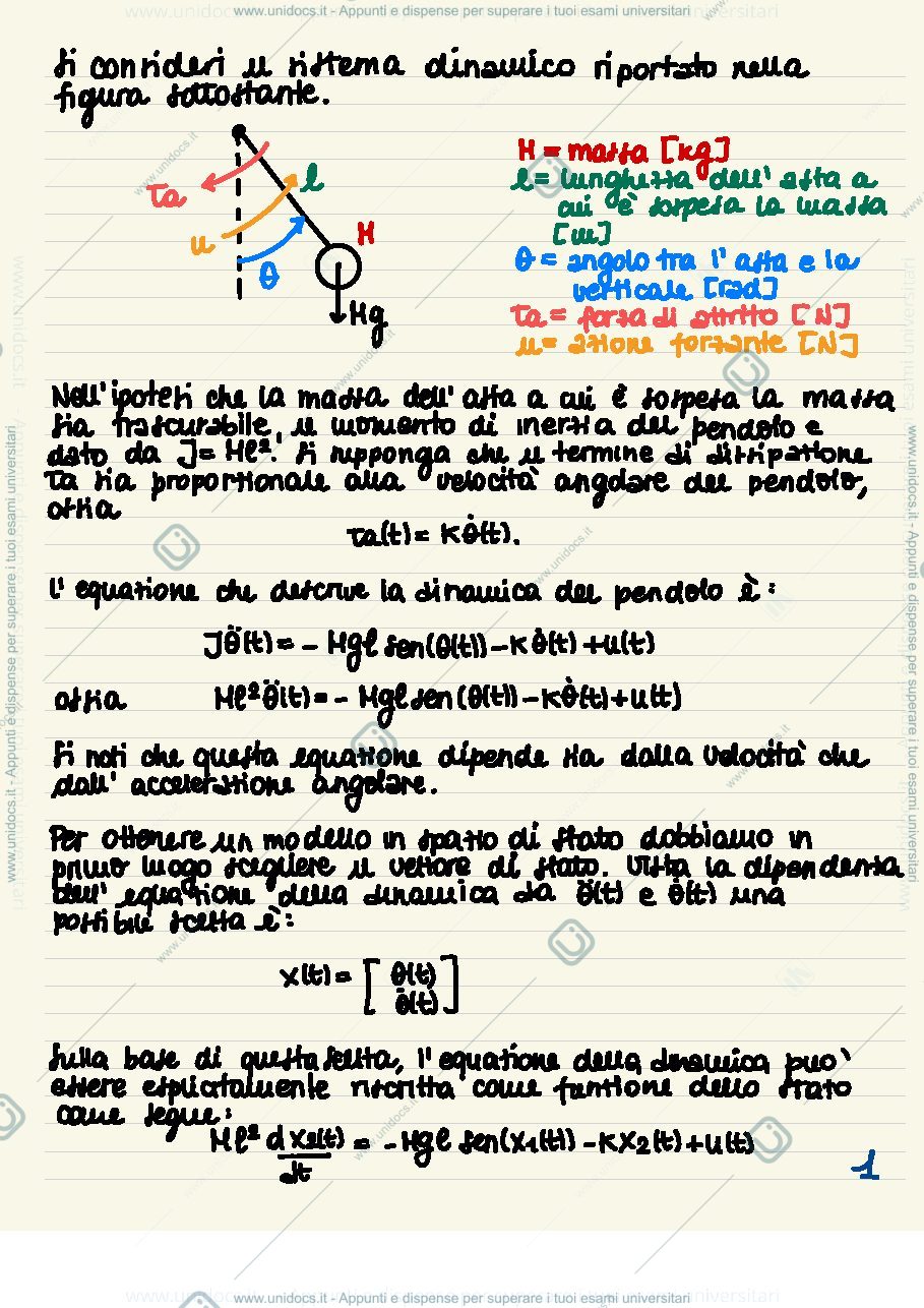Anteprima pagina 2 — Esempio - Pendolo 19_03_20 esercizi per corso prof: Tanelli
