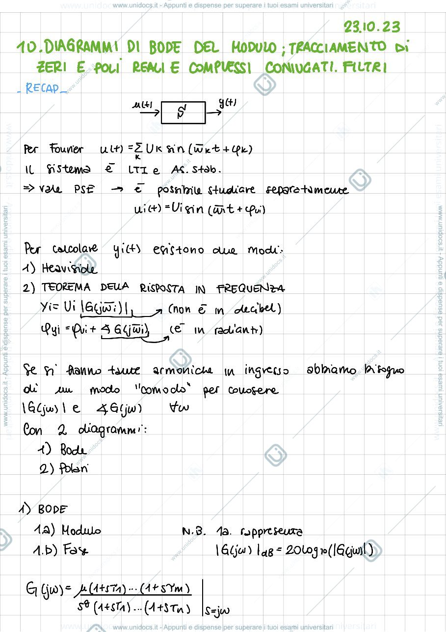Anteprima pagina 3 — Fondamenti di Automatica LEONI appunti lezione 23 24