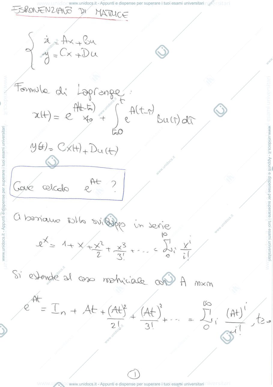 Anteprima pagina 1 — 5-Calcolo modi di una matrice appunti della prof: Tanelli
