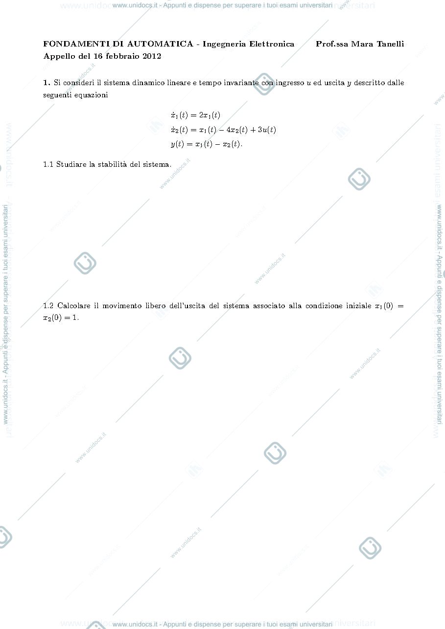 Anteprima pagina 1 — esami prof: Tanelli