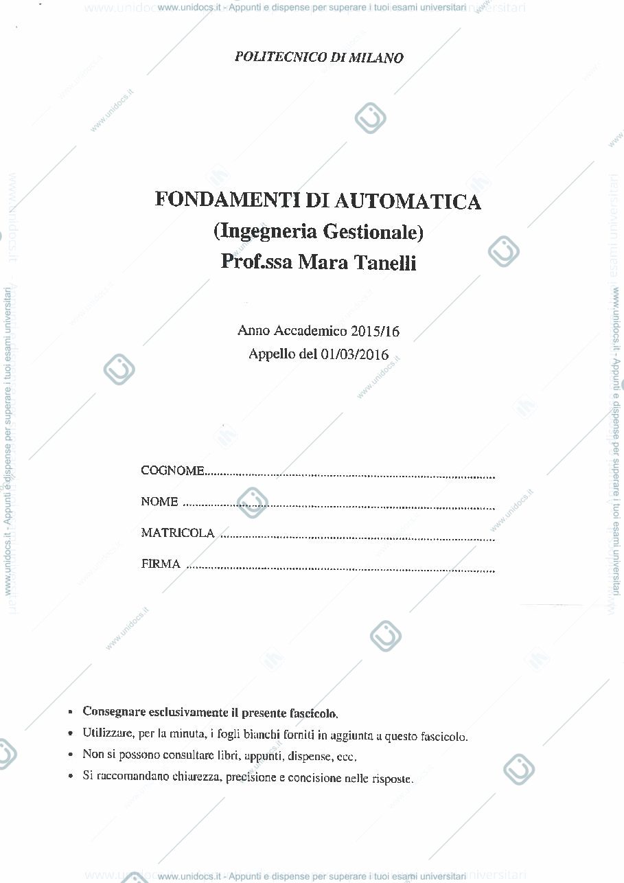 Anteprima pagina 1 — soluzioni_appello_ges_010316 esami prof:Tanelli