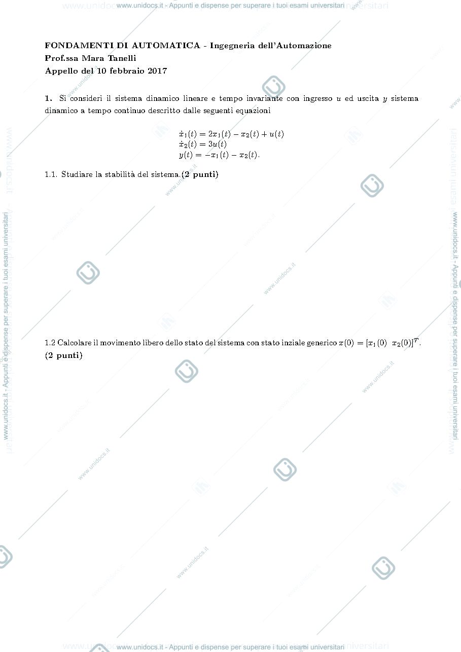 Anteprima pagina 1 — appello_ATM_100217 esami prof: Tanelli