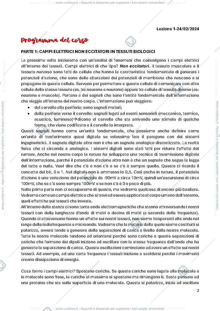 Anteprima pagina 2 — Sbobine bioelettricità