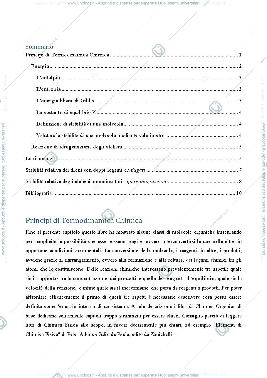 Anteprima pagina 1 — appunti chimica 