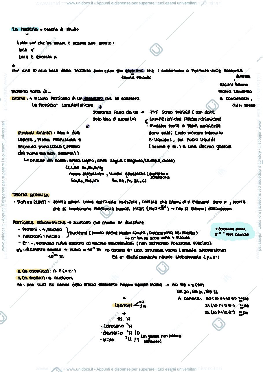 Anteprima pagina 1 — Fondamenti Di Chimica Pt.1