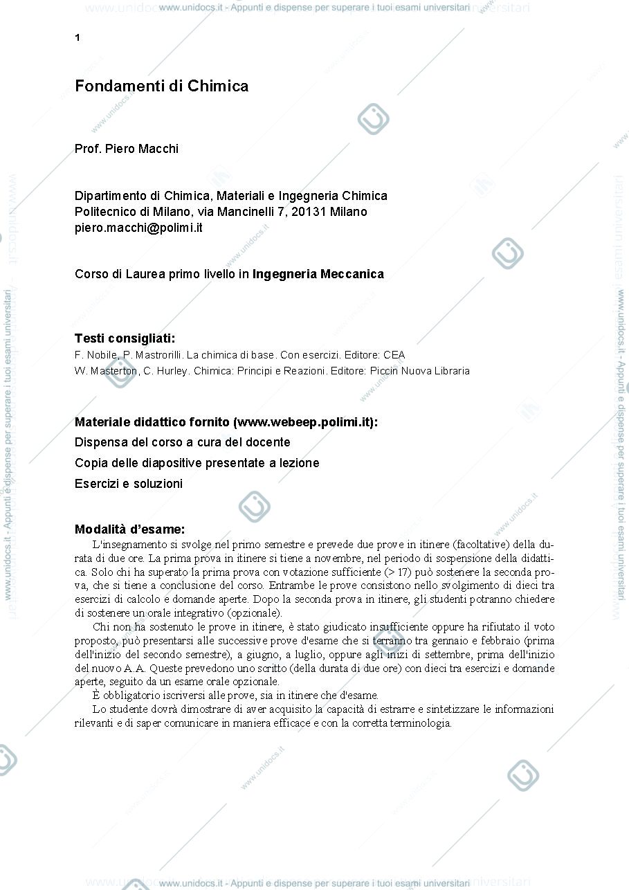 Anteprima pagina 1 — Dispensa