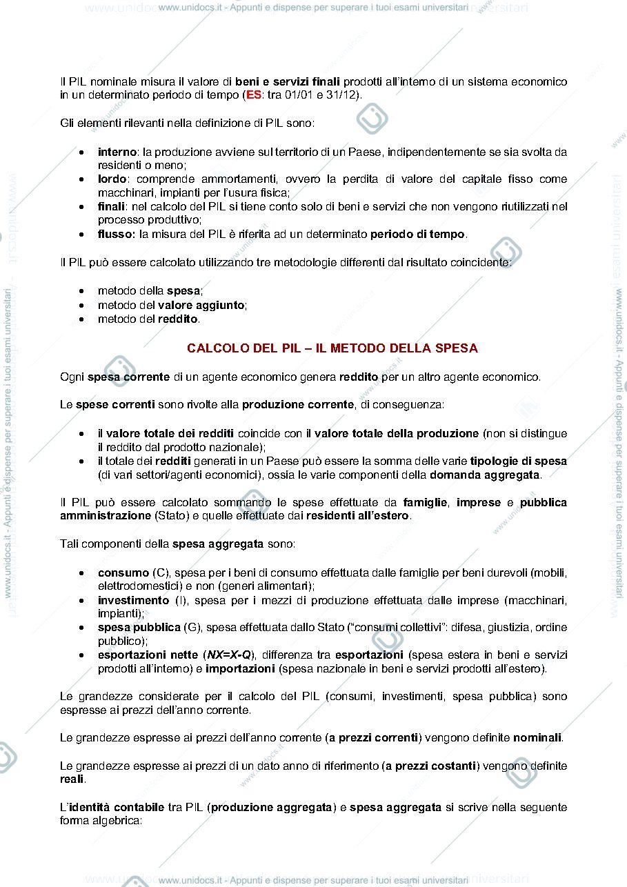 Anteprima pagina 2 — APPUNTI MACROECONOMIA