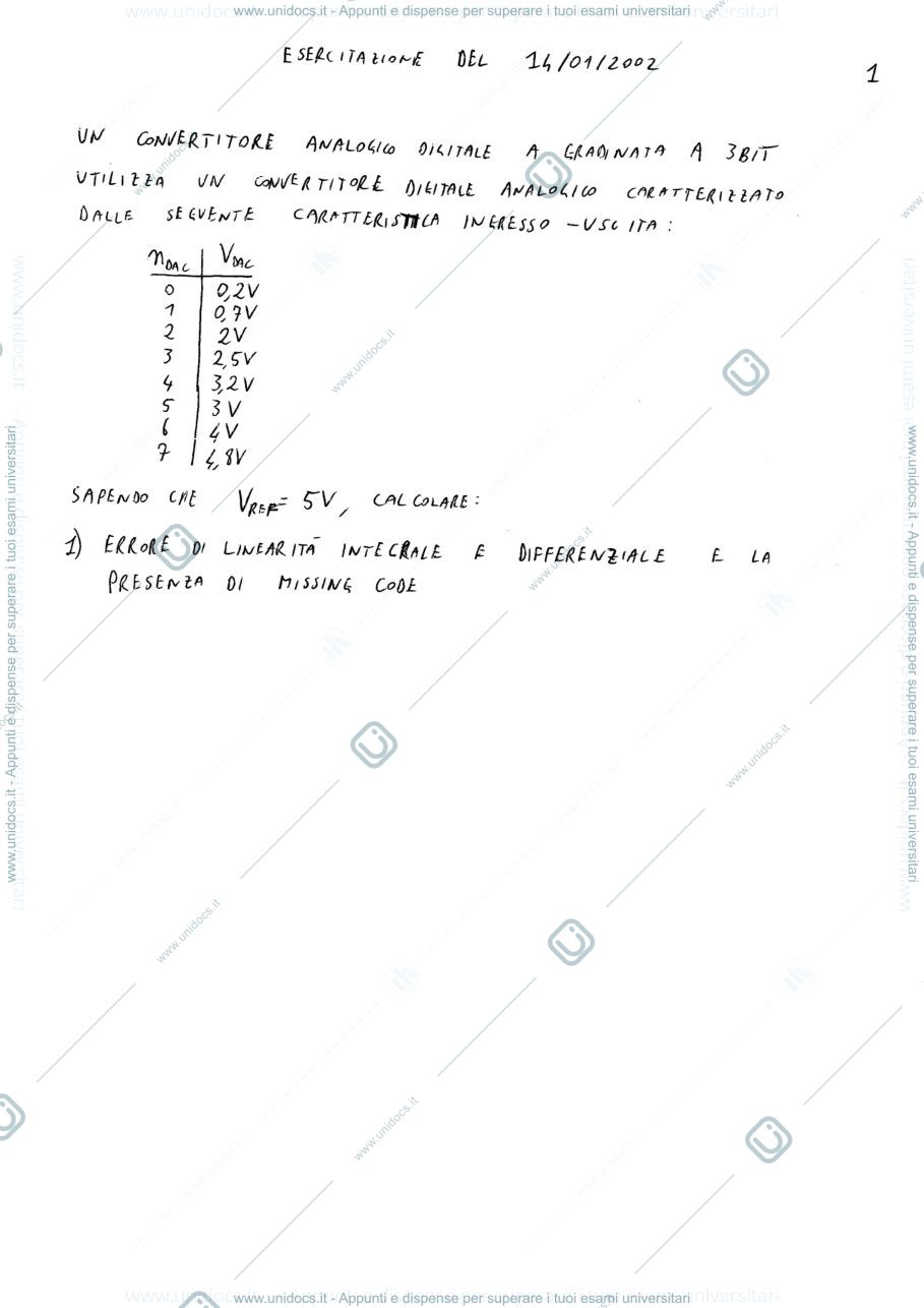 Anteprima pagina 1 — ADC_es esercizi corso prof: Castoldi