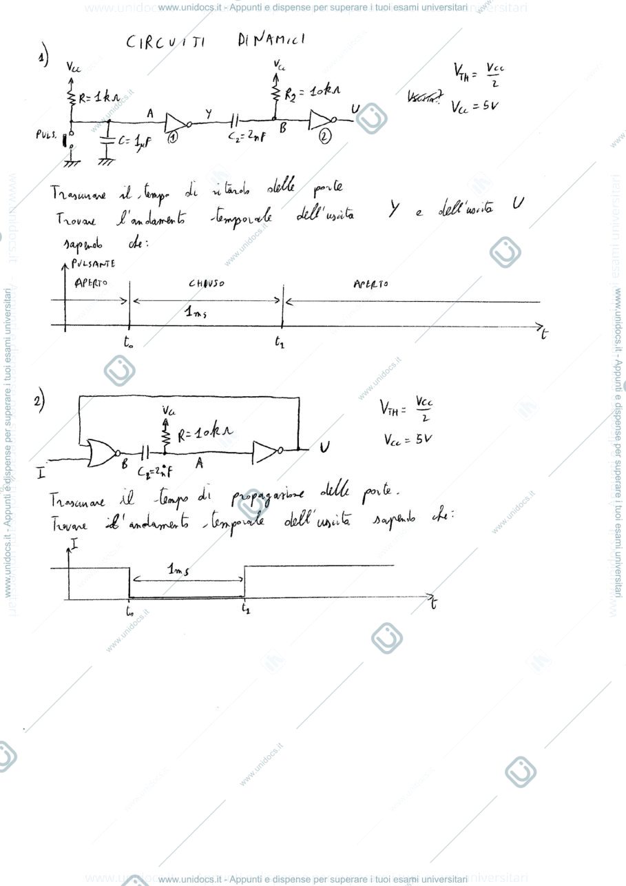 Anteprima pagina 1 — Ele Dig CMOS 5 esercizi corso prof: Castoldi