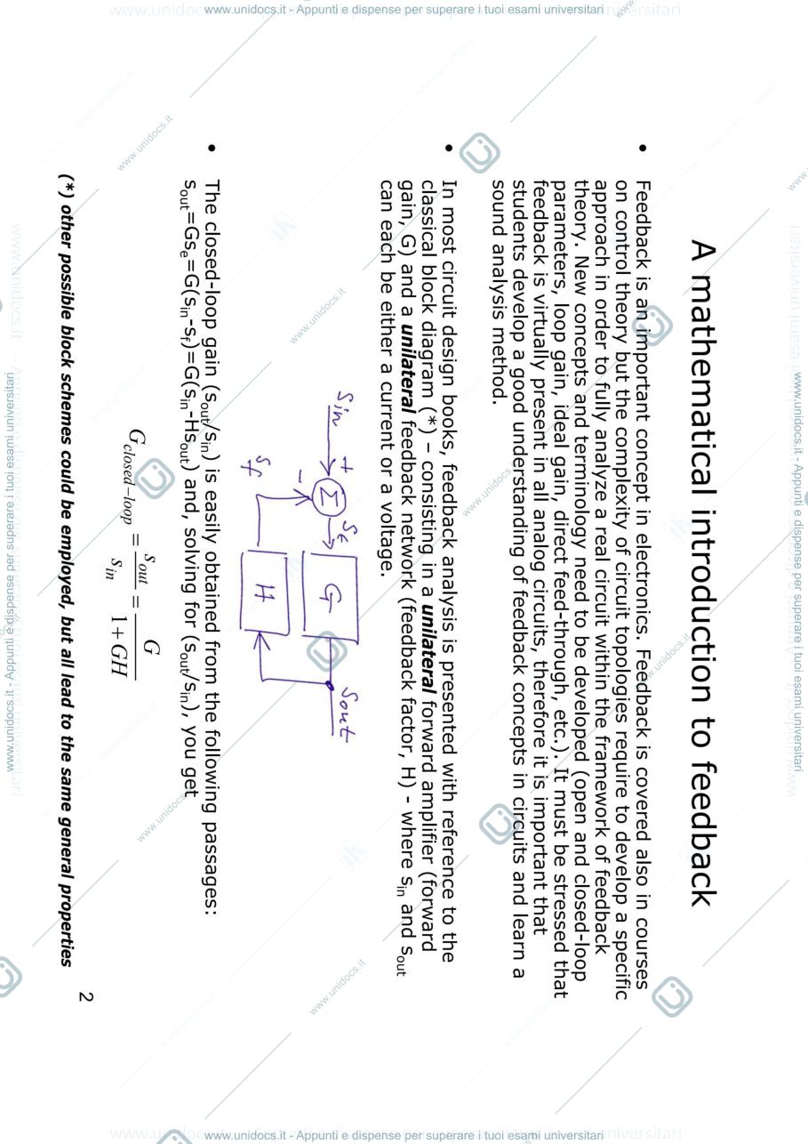Anteprima pagina 2 — 14_NegFeedbackCircuits-p1 prof: Castoldi