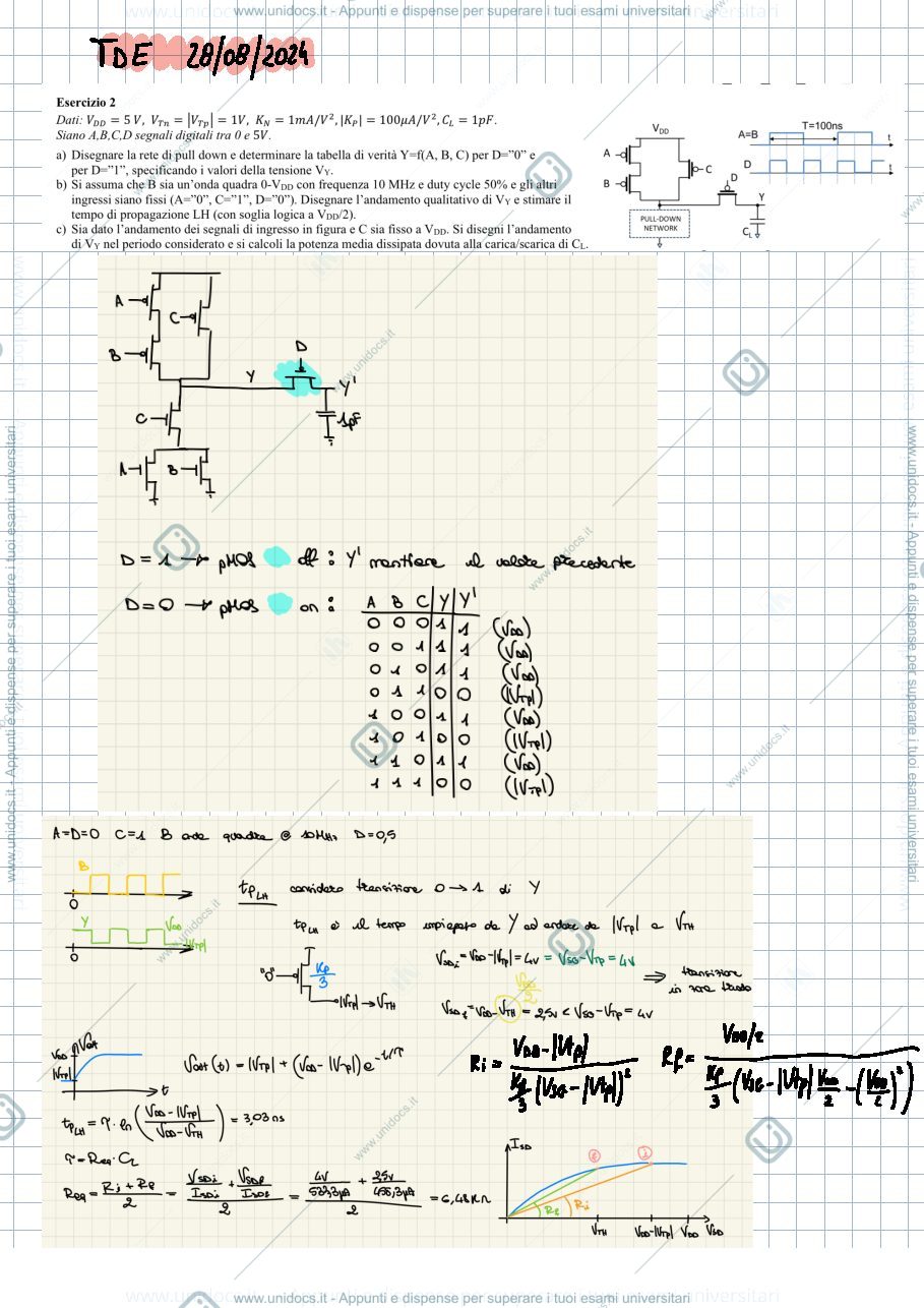 Anteprima pagina 3 — Raccolta esercizi svolti da temi d’esame di fondamenti di elettronica (ingegneria informatica)