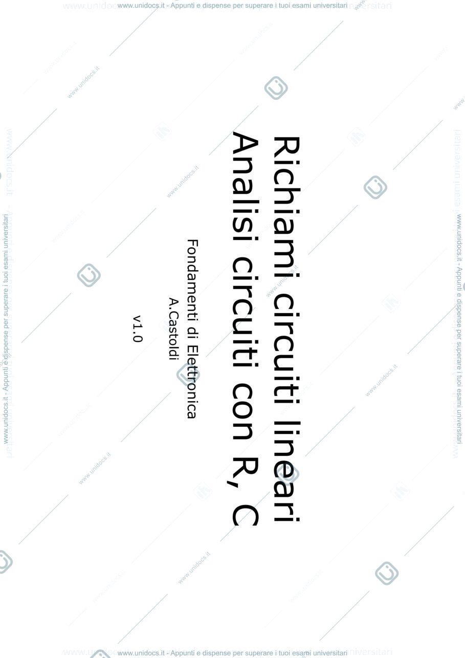 Anteprima pagina 1 — 3_RichiamiCircuitiLineari_Cond. prof: Castoldi