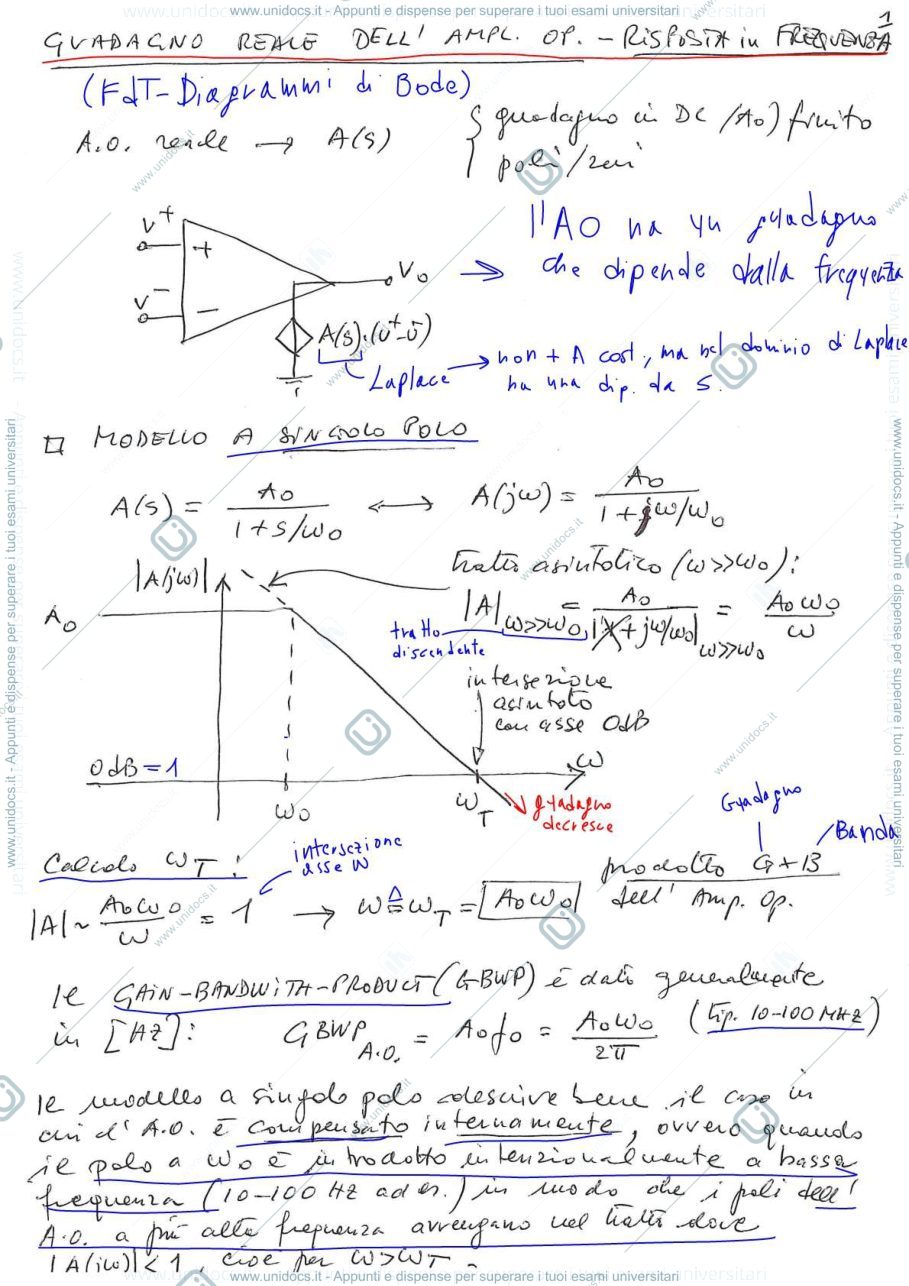 Anteprima pagina 1 — 18_Risposta Freq - NegFeedback prof: Castoldi