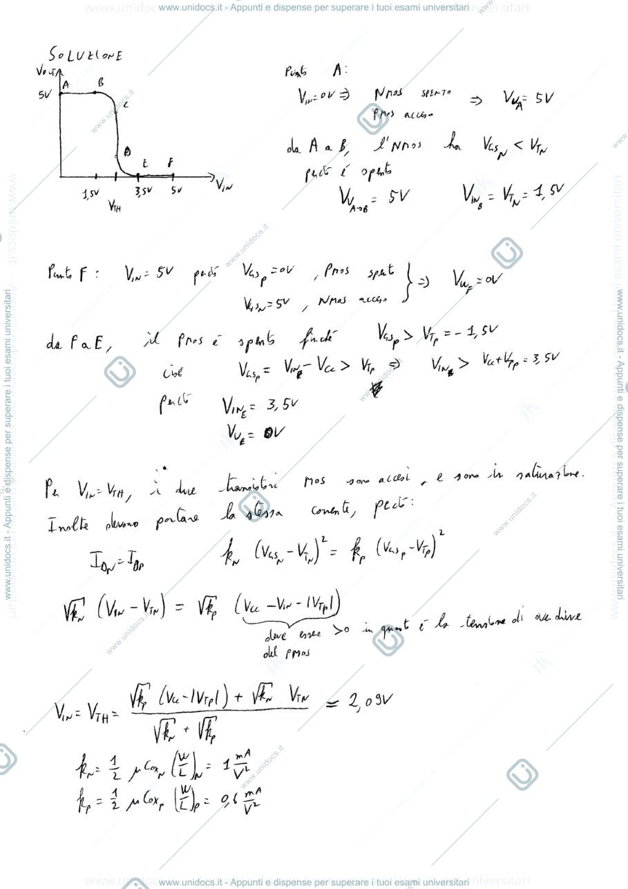 Anteprima pagina 2 — Circuiti con MOS 2 esercizi corso prof: Castoldi
