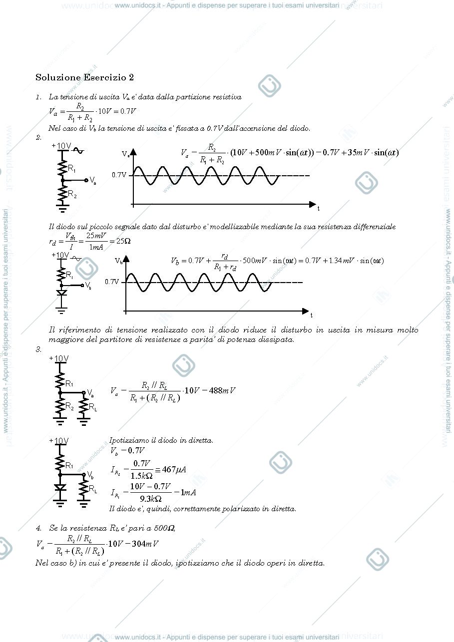 Anteprima pagina 2 — DIODO_7es. esercizi corso prof: Castoldi