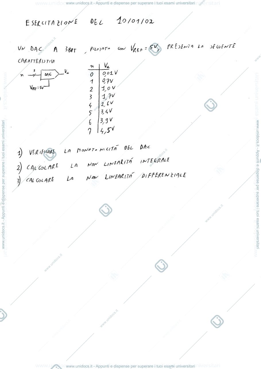 Anteprima pagina 1 — DAC_es esercizi corso prof: Castoldi