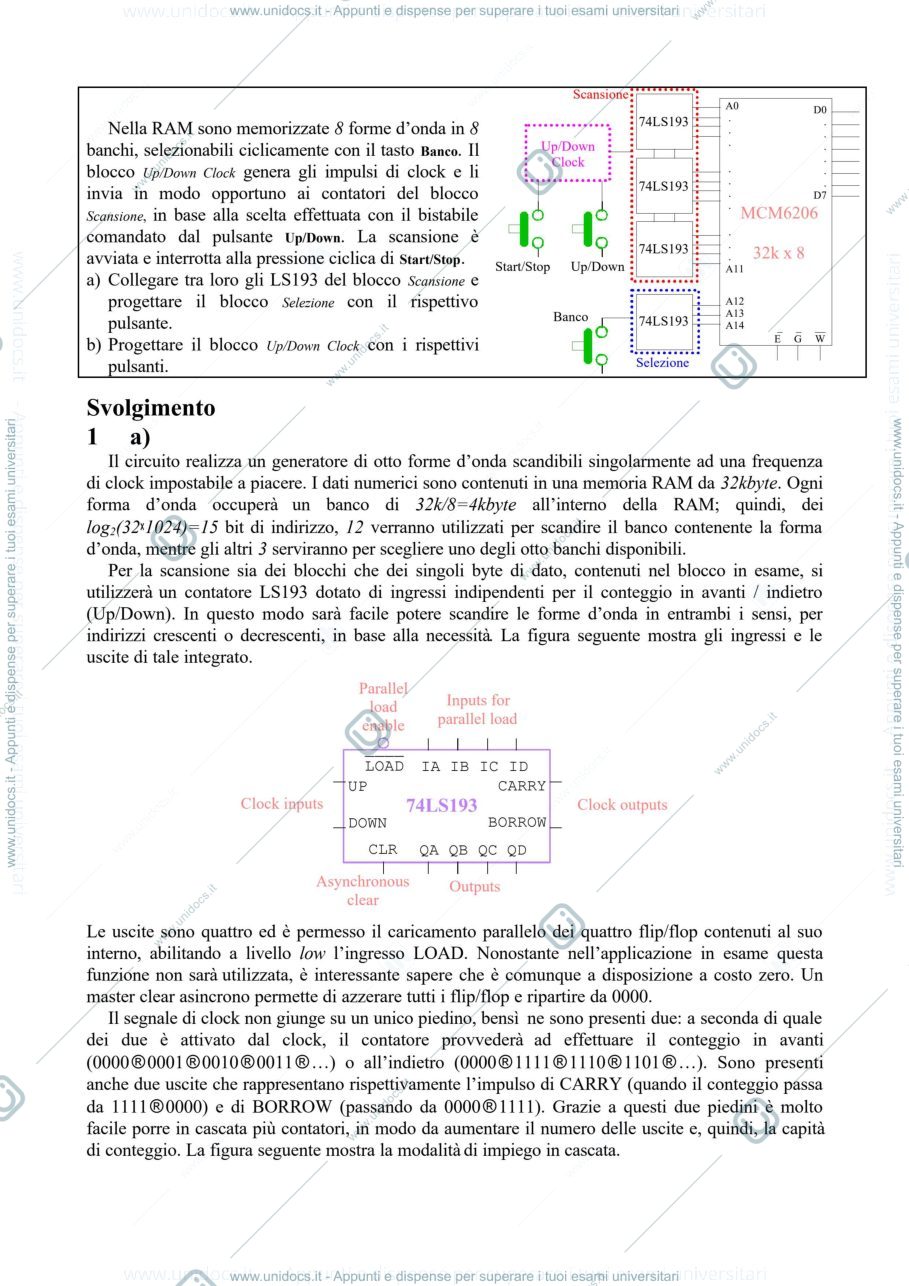Anteprima pagina 1 — Ele Dig CMOS 3 esercizi corso prof: Castoldi