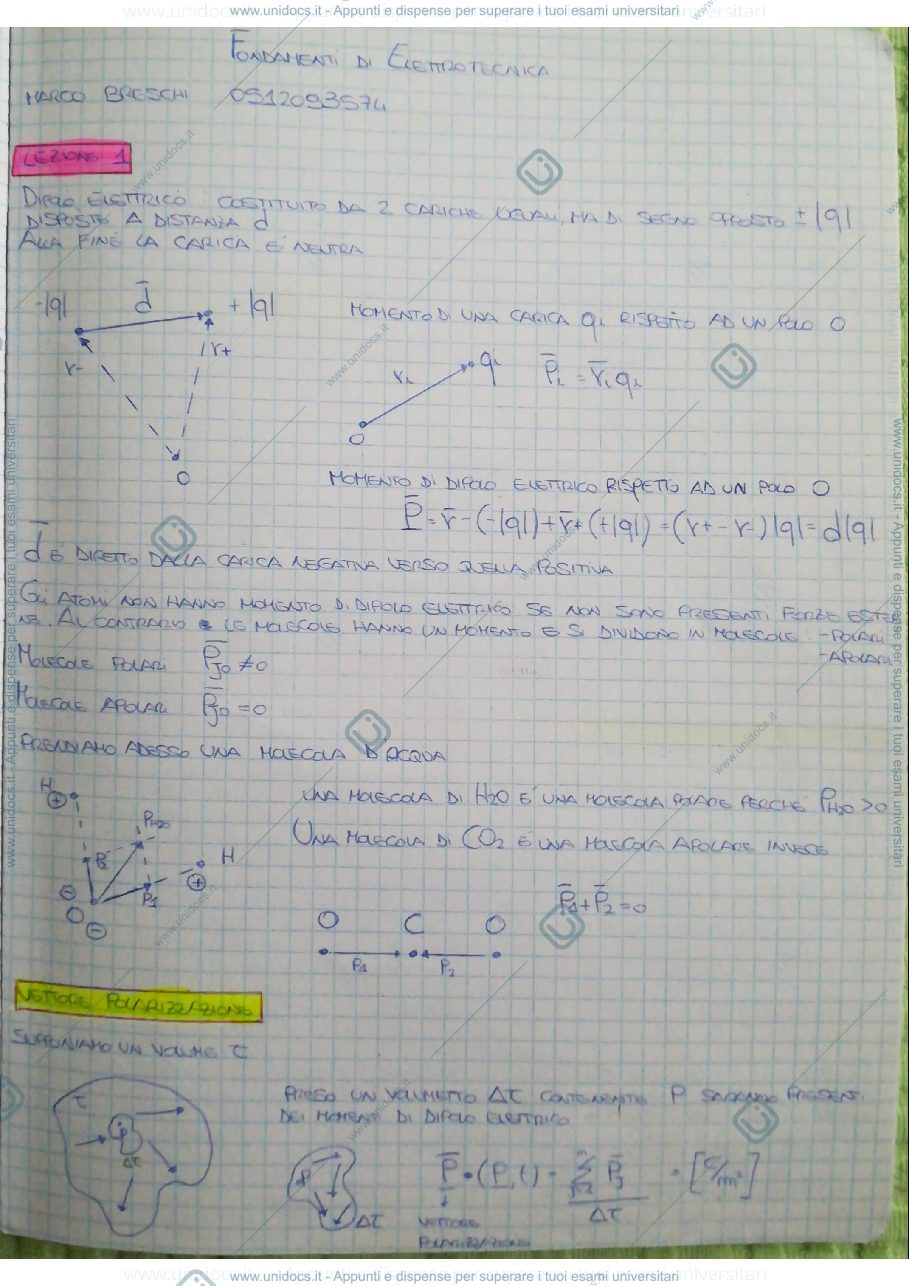 Anteprima pagina 1 — Corso di elettrotecnica 