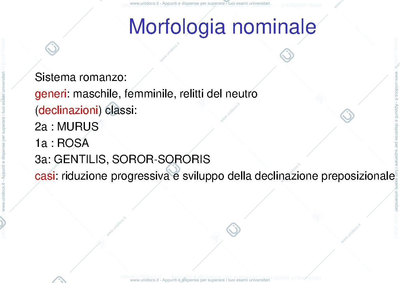 Anteprima pagina 2 — Morfologia Nominale e Flessione del Verbo
