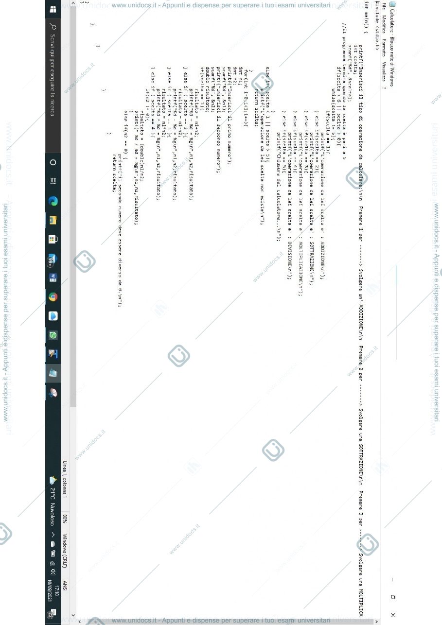 Anteprima pagina 1 — Esercizi di programmazione C