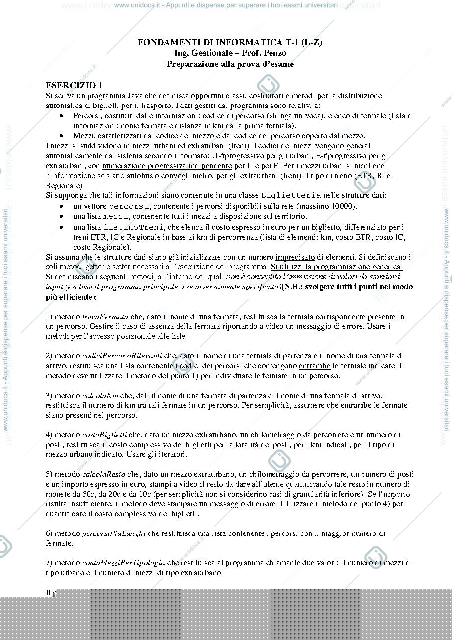 Anteprima pagina 1 — biglietterie con liste
