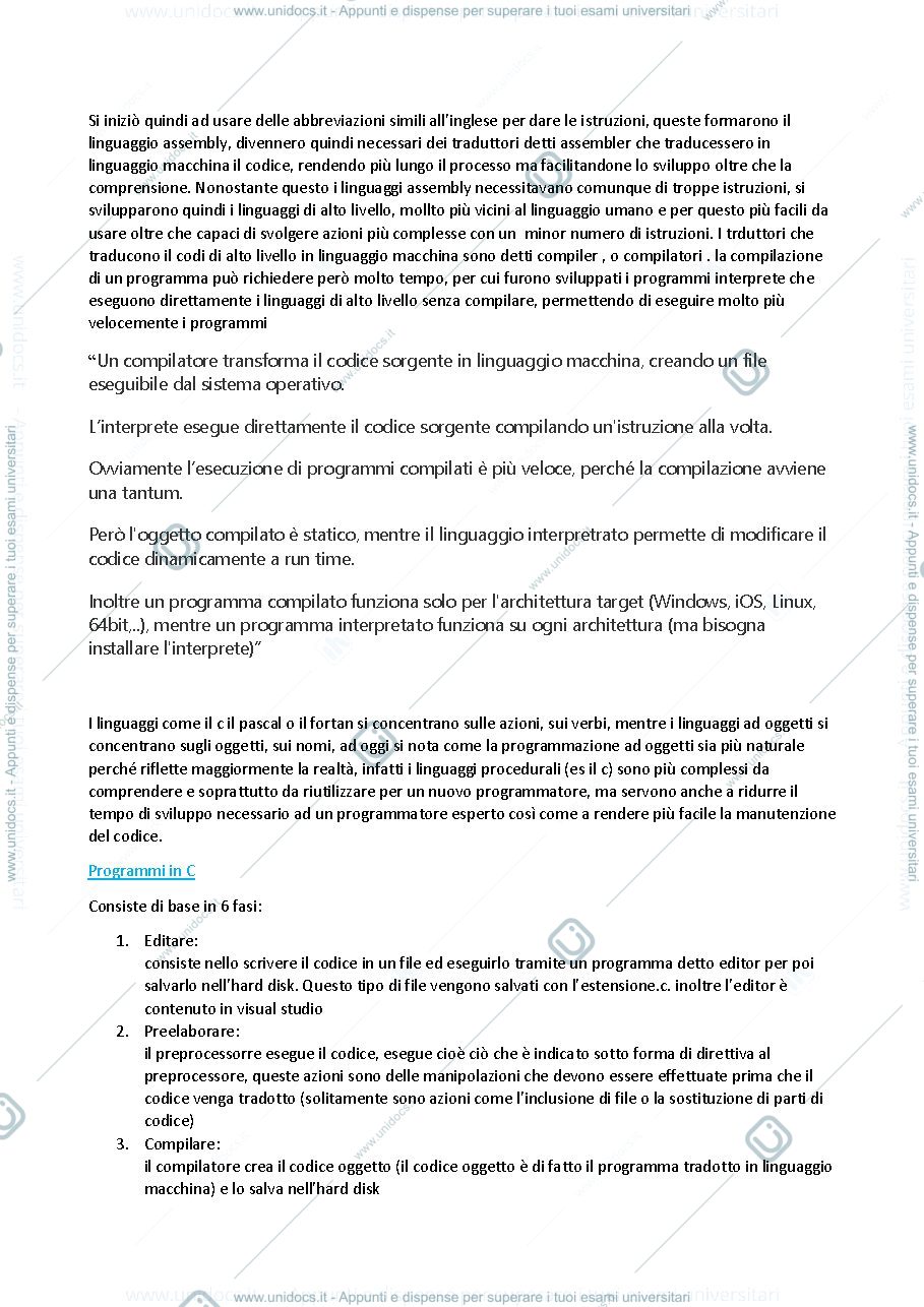 Anteprima pagina 2 — riassunto deitel deitel,  c corso completo di programmazione