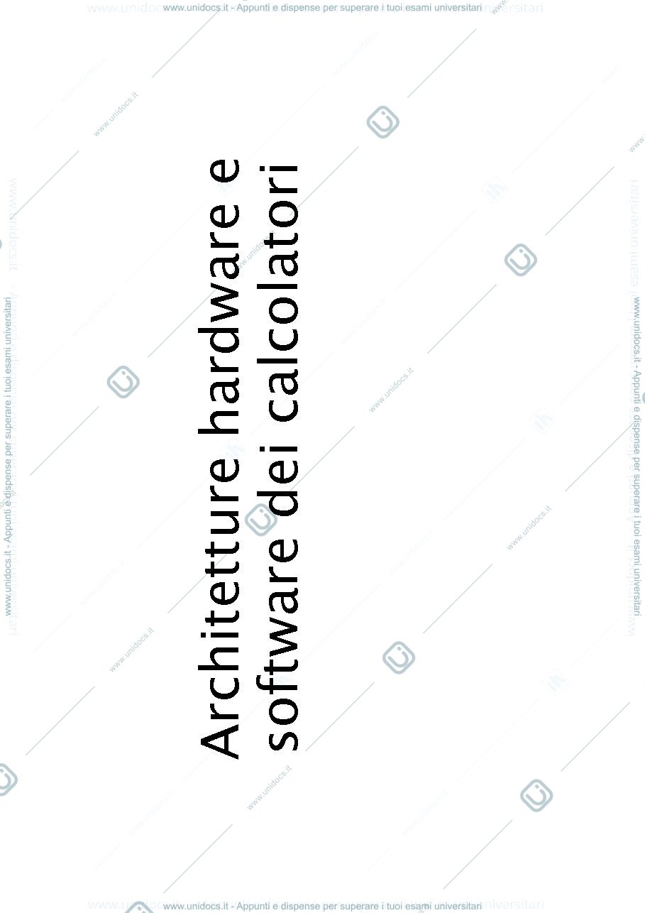 Anteprima pagina 1 — FInfo - 04 - Architettura del calcolatore prof. Vincenzo Caglioti
