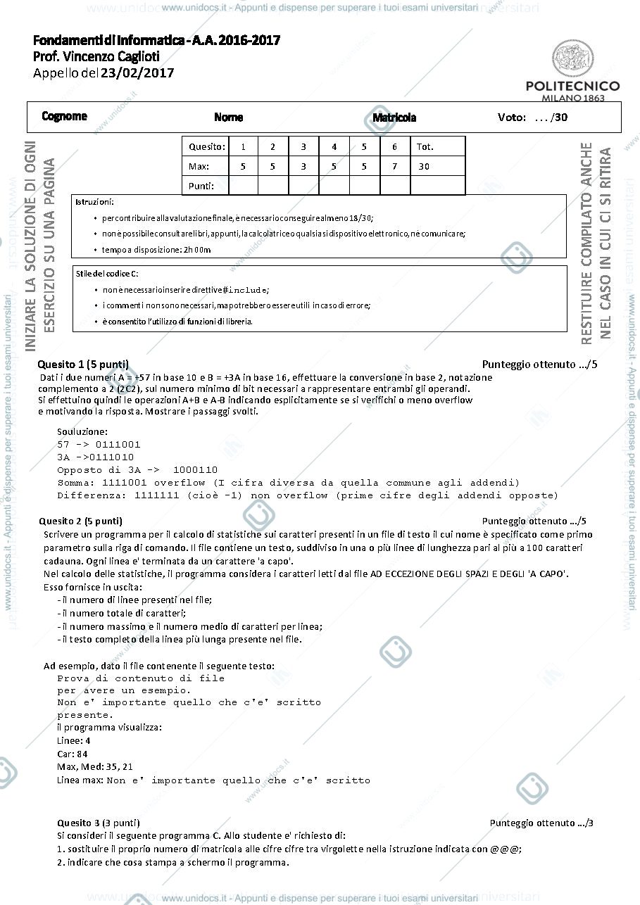 Anteprima pagina 1 — Caglioti2017-02-23Soluzioni esame prof:  Caglioti