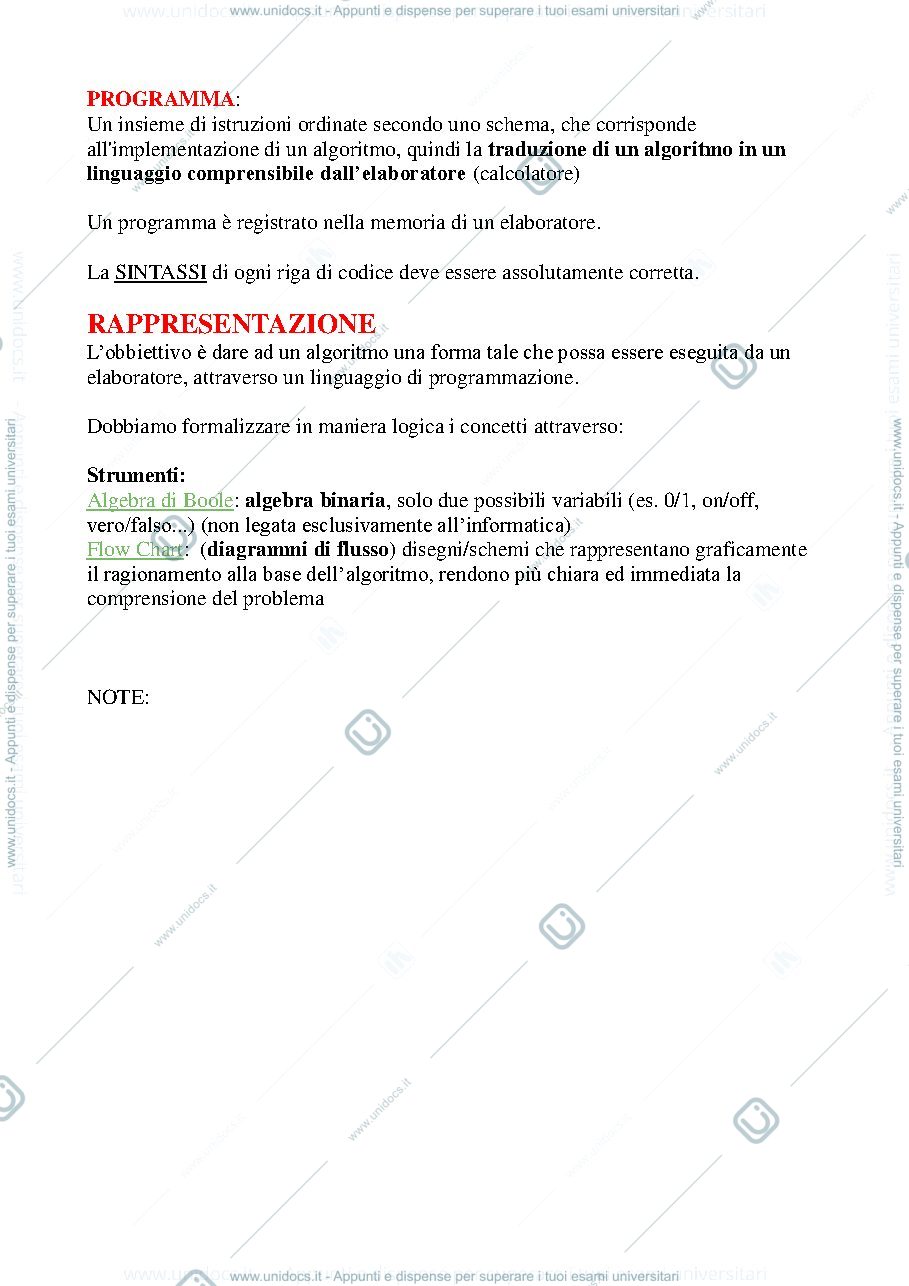 Anteprima pagina 2 — Appunti Fondamenti di informatica parte 1