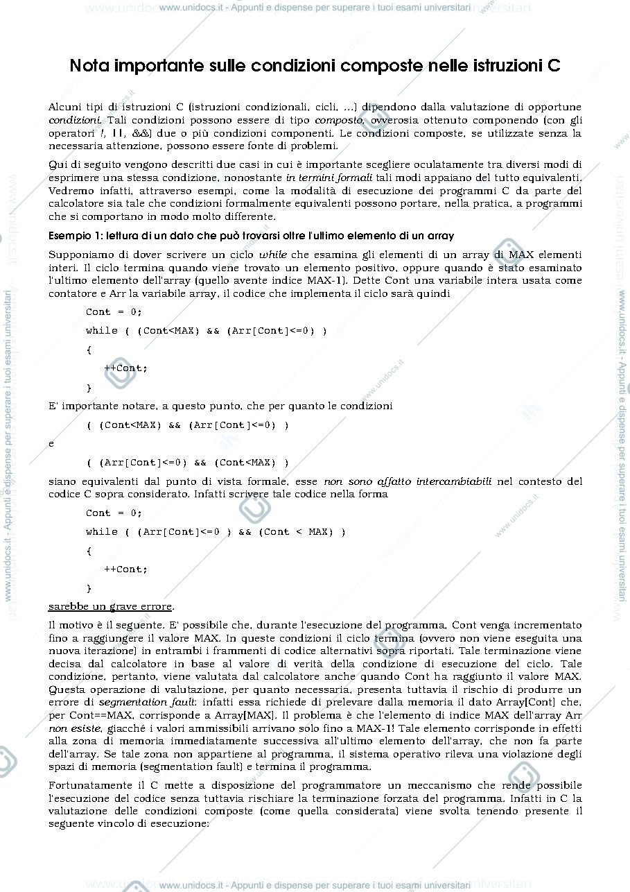 Anteprima pagina 1 — condizioni_composte accorgimenti logici e teorici prof:  Caglioti