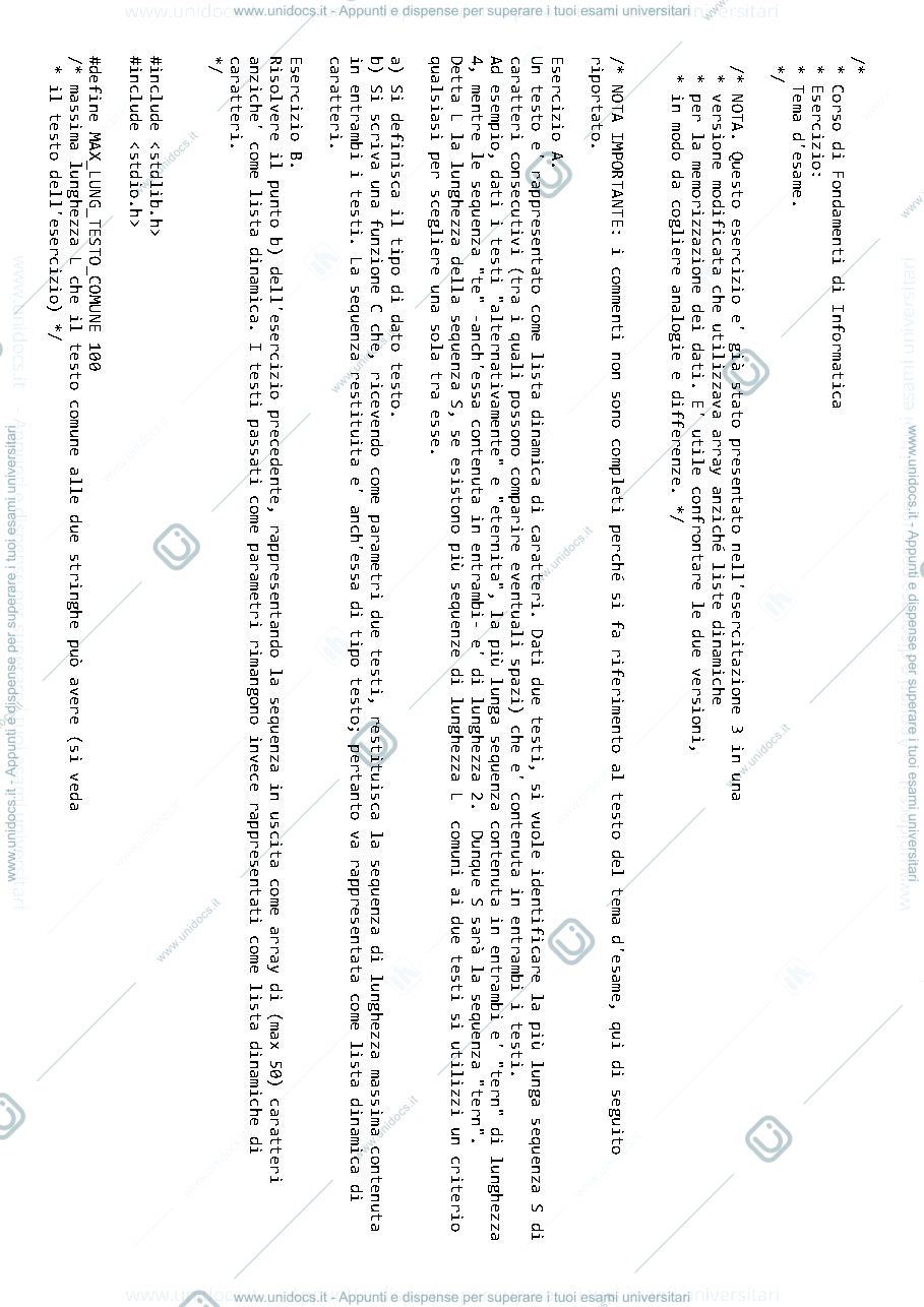 Anteprima pagina 1 — es13_08-ricerca_testo_comune-liste esercitazioni prof:  Caglioti